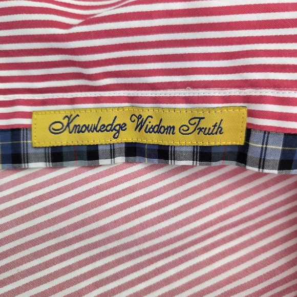 Robert Graham X Red and White Dress Shirt Size Med - Picture 6 of 10